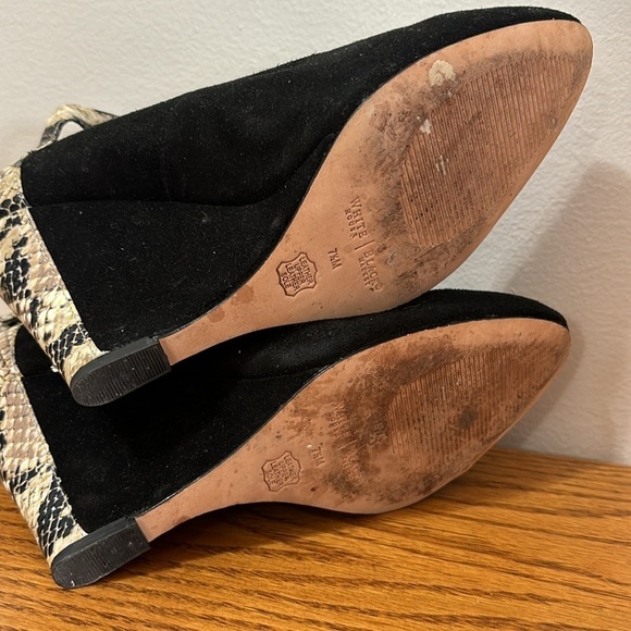 White House Black Market Marseille Suede Wedge Heels - Picture 6 of 7